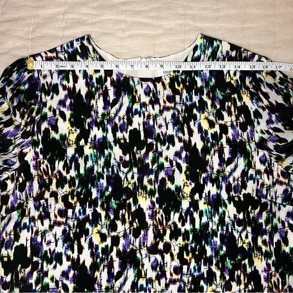 ERDEM Emma Wiggle Abstract Print Silk Mini Shift Dresss - Picture 13 of 16